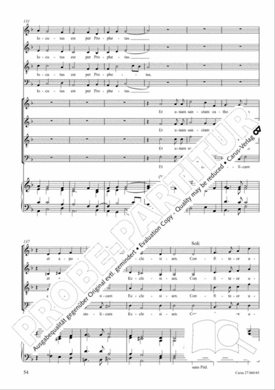 Messe a quatre voix 4-Part scores gallery preview page 55