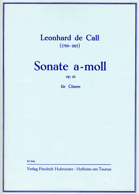 Sonate a-Moll, op. 22