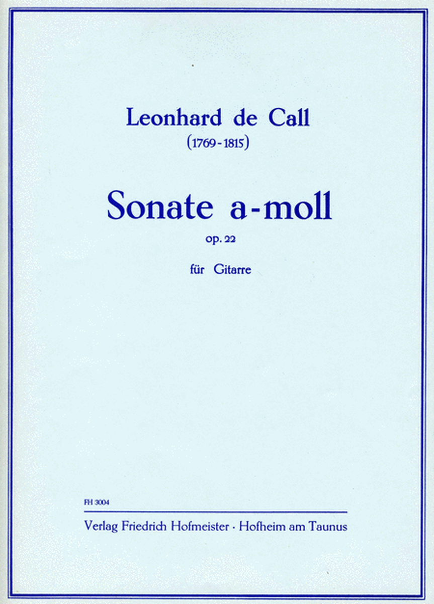 Sonate a-Moll, op. 22