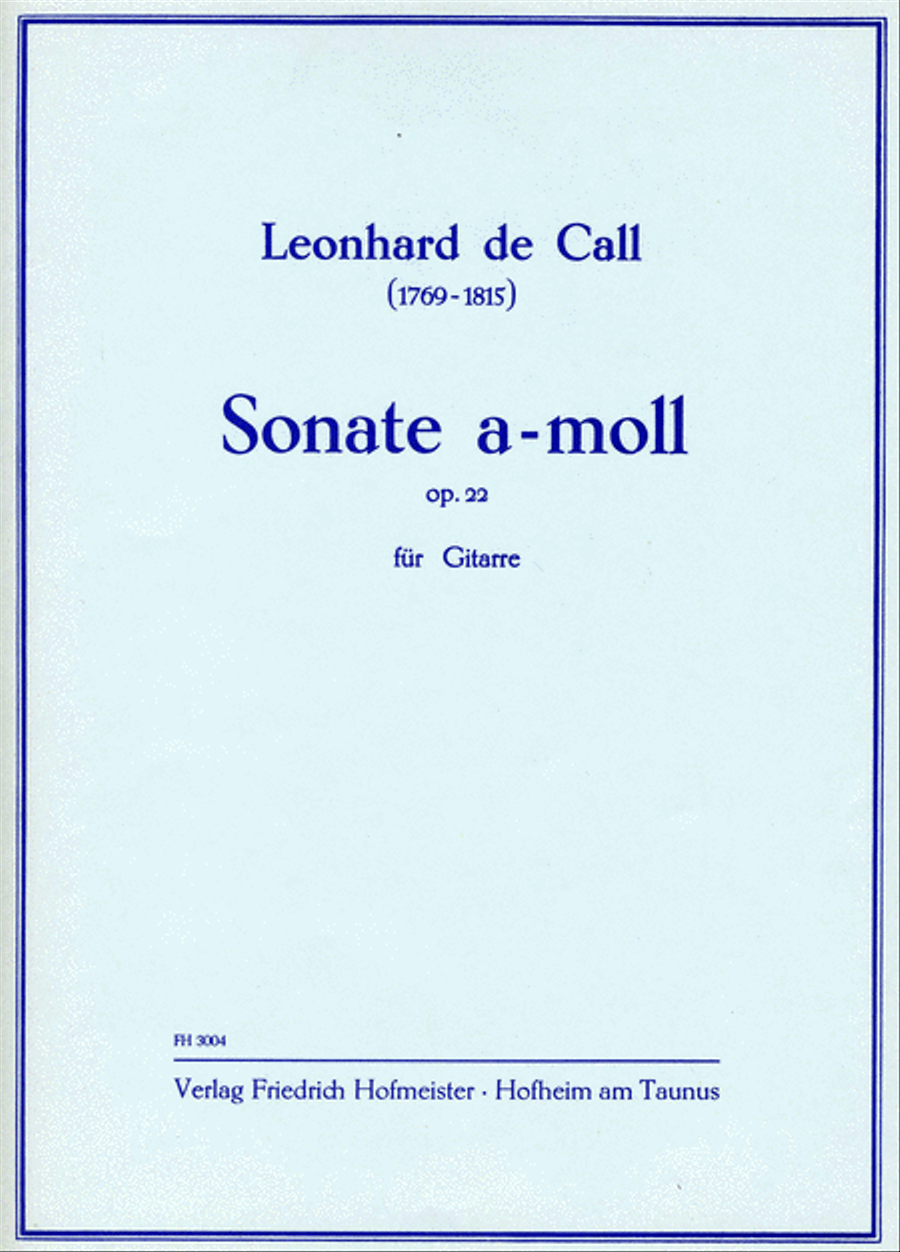 Sonate a-Moll, op. 22