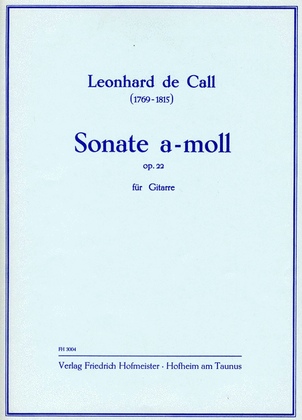 Book cover for Sonate a-Moll, op. 22