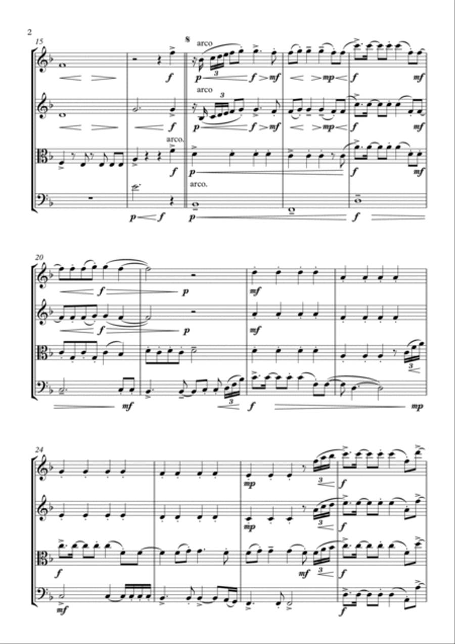 I Really Want To Stay At Your House String Quartet scores gallery preview page 2