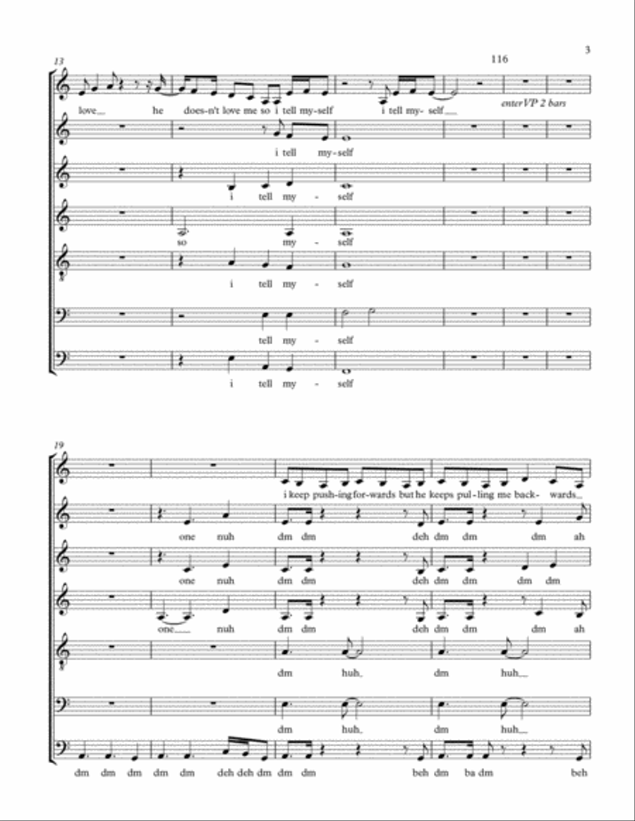 New Rules by Dua Lipa (for Mixed A Cappella Group) A Cappella scores gallery preview page 3