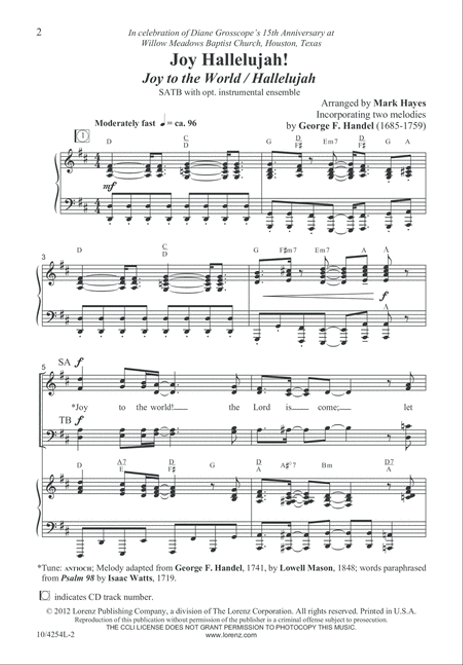 Joy Hallelujah! 4-Part scores gallery preview page 3