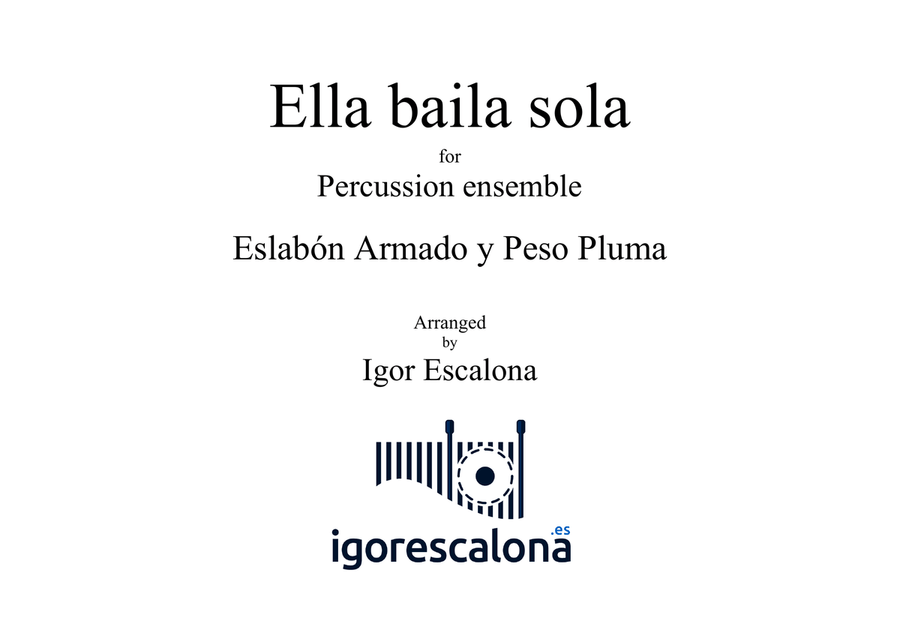 Ella Baila Sola Percussion Ensemble scores gallery preview page 2