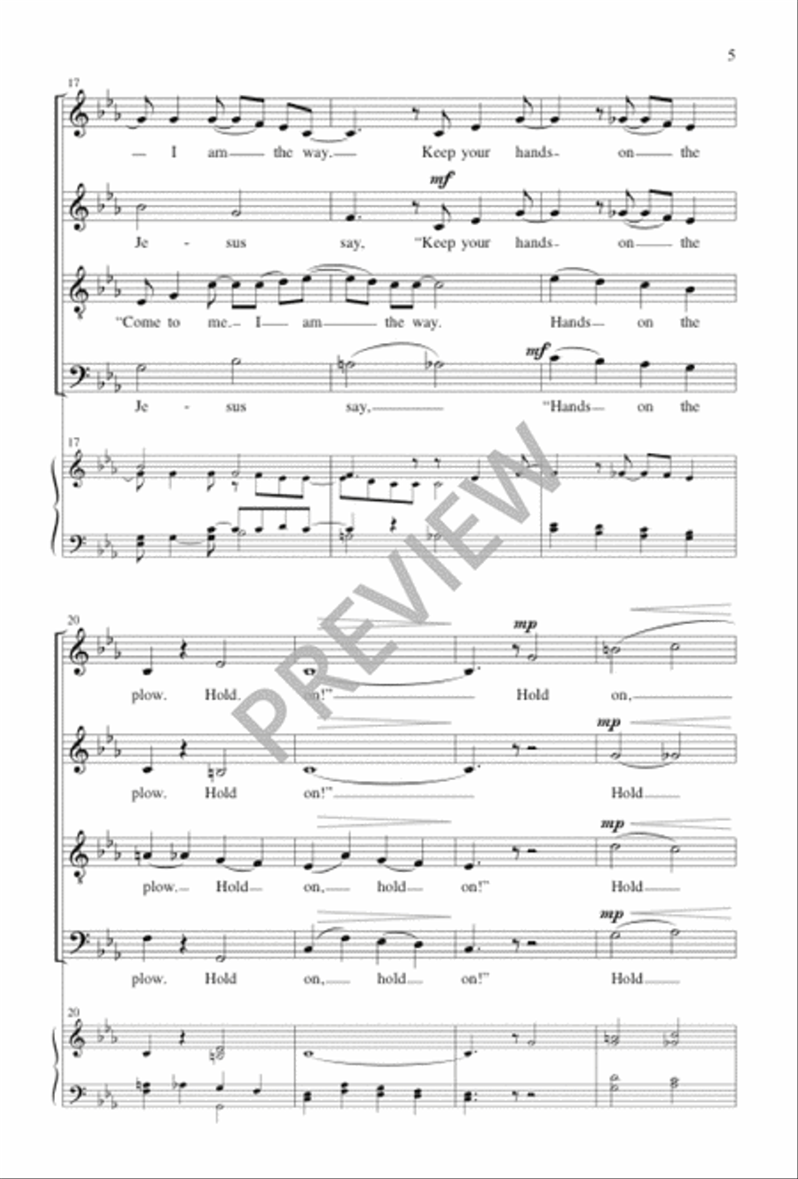 Hold On! Hold On! 4-Part scores gallery preview page 6