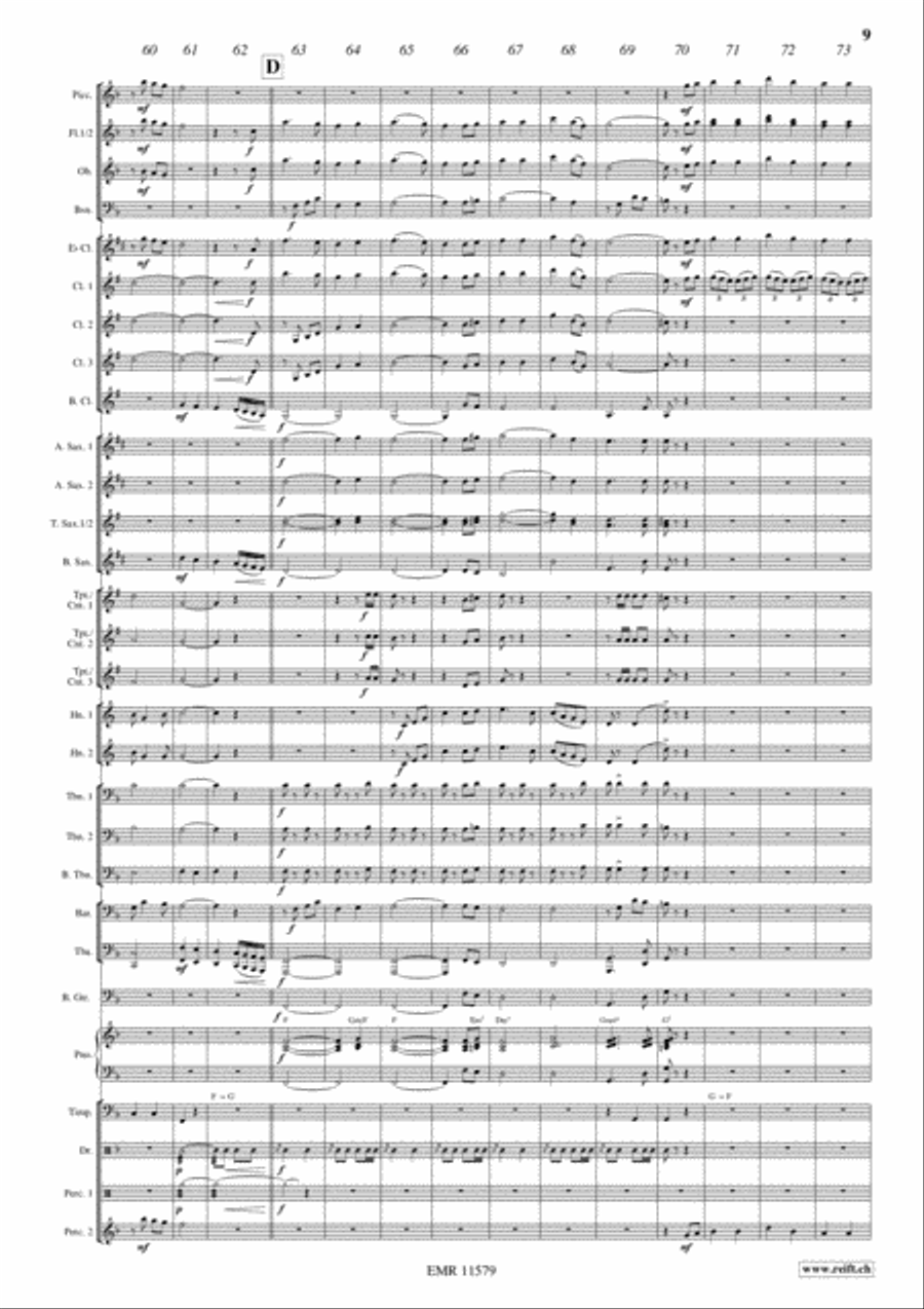 Flight To Italy Concert Band scores gallery preview page 10