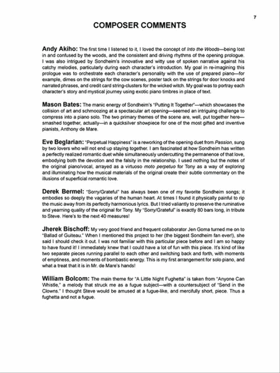 Liaisons - Re-imagining Sondheim from the Piano Piano Solo scores gallery preview page 5