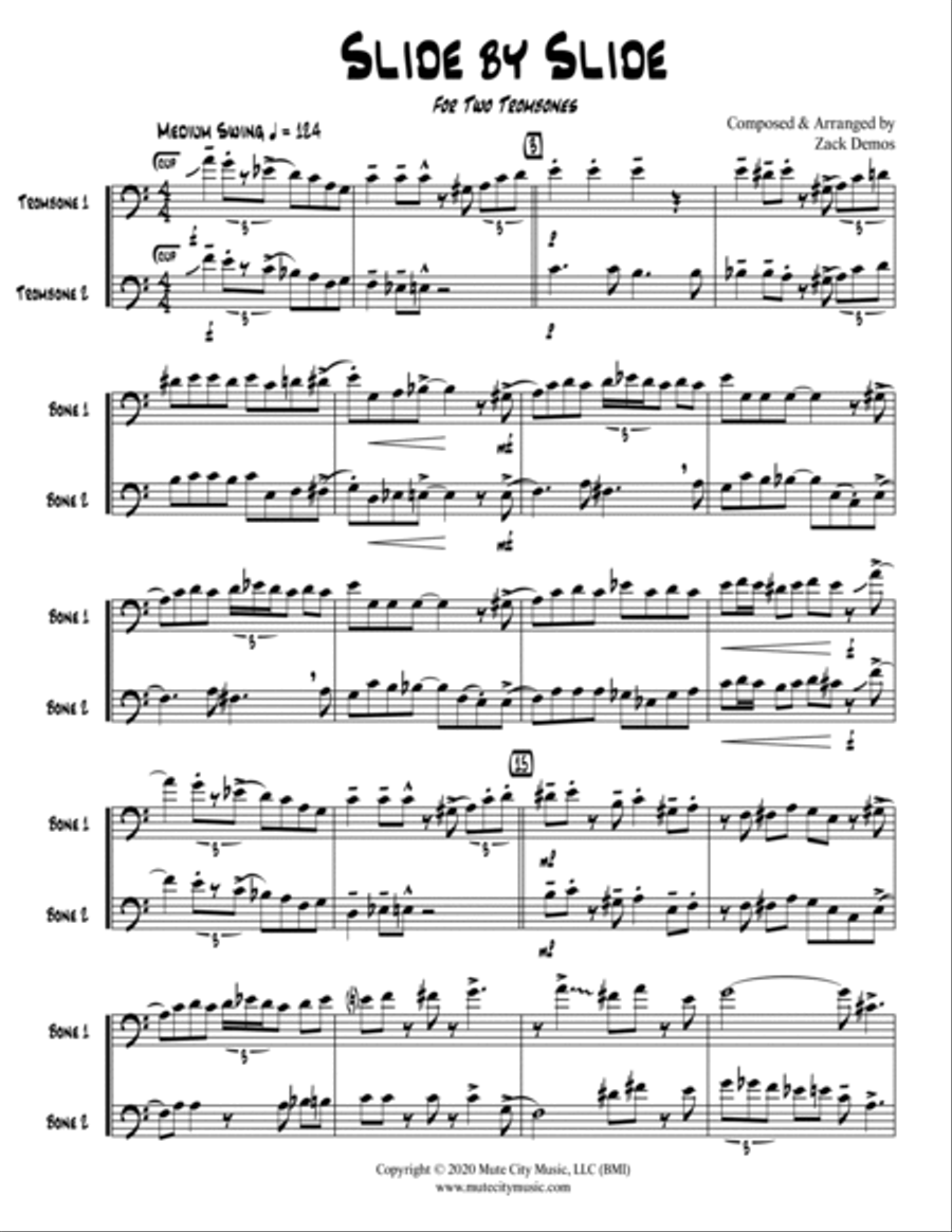 Slide by Slide Trombone Duet scores gallery preview page 2