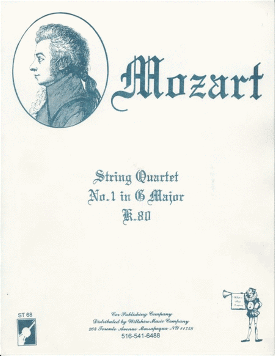 String Quartet #1 in G Major String Quartet scores gallery preview page 1