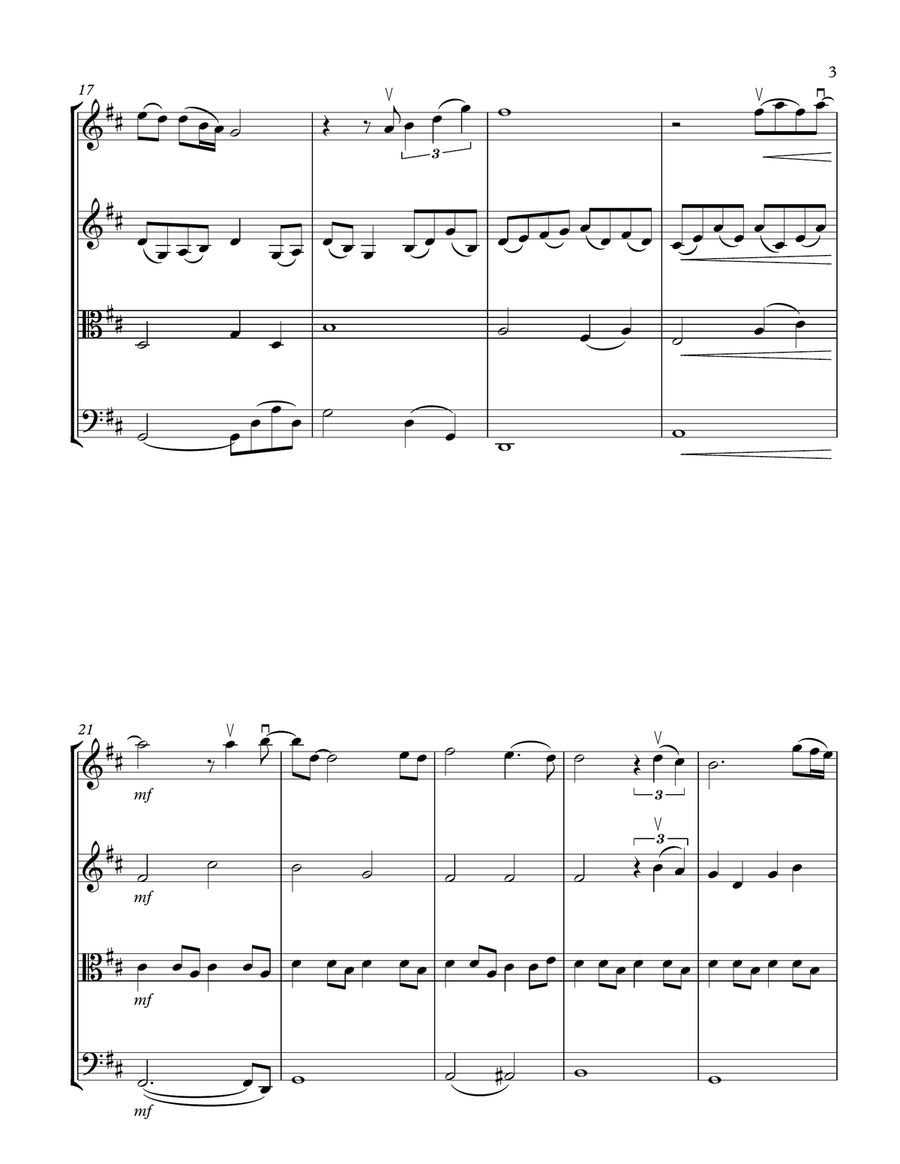 Feels Like Home String Quartet scores gallery preview page 3