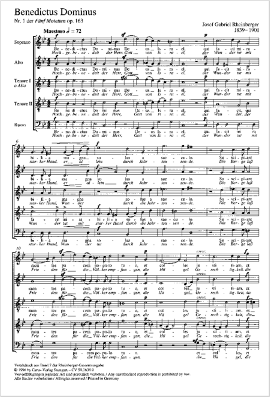 Benedictus Dominus SATTB scores gallery preview page 2