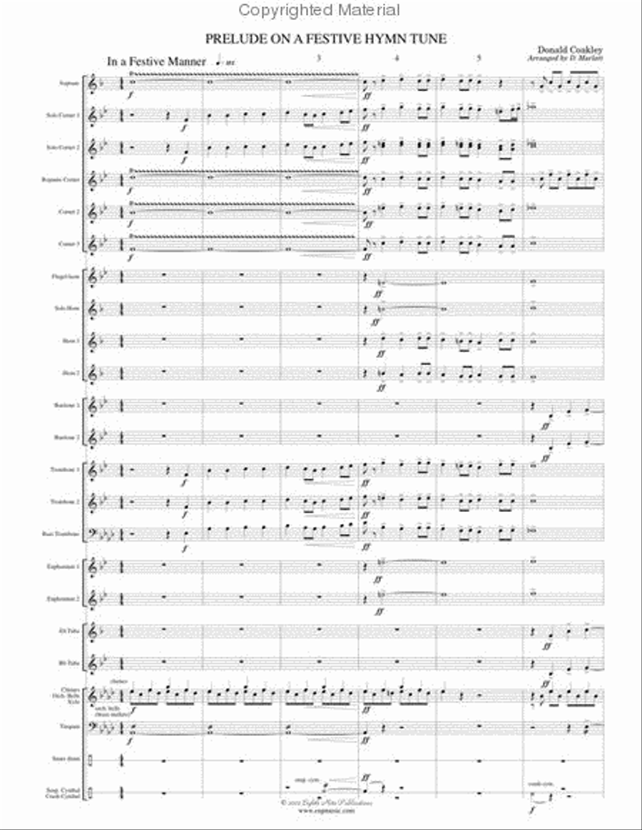 Prelude on a Festive Hymn Tune Concert Band scores gallery preview page 2