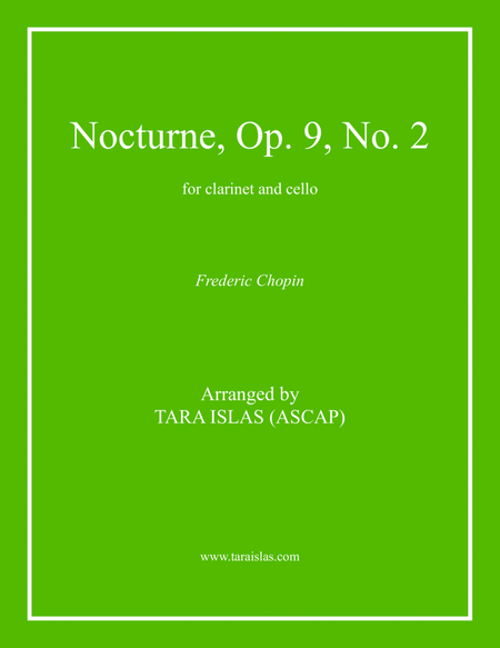 Nocturne, Op. 9, No. 2 for clarinet and cello image number null