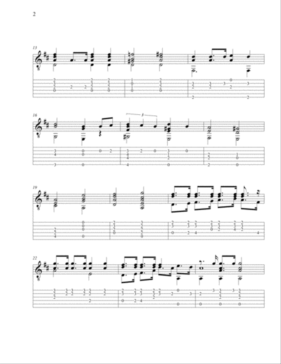 Wonderful Grace of Jesus Guitar Tablature scores gallery preview page 2