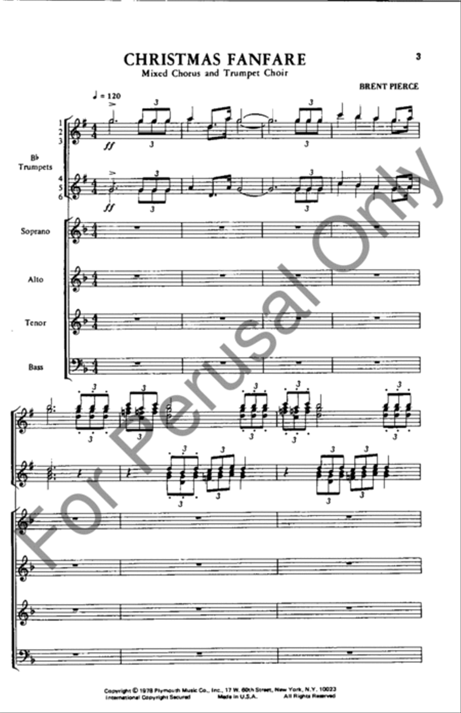 Christmas Fanfare 4-Part scores gallery preview page 2
