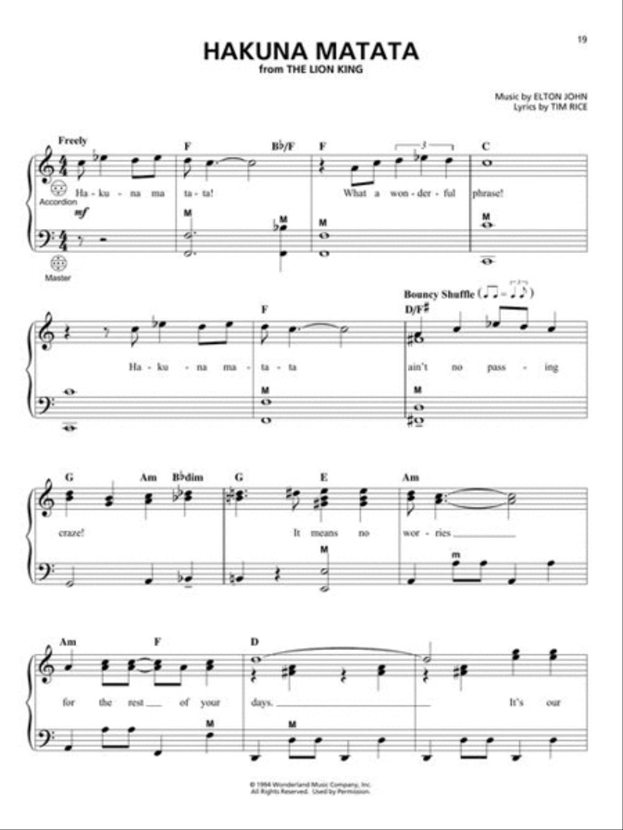 Disney Favorites for Accordion Accordion scores gallery preview page 6