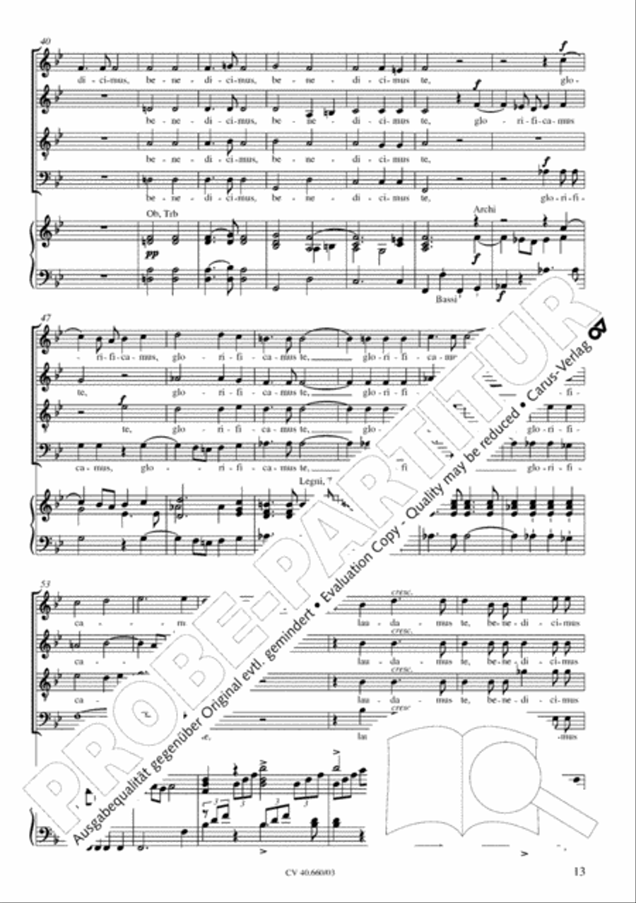 Mass in E flat major (Messe in Es) SATTB scores gallery preview page 14