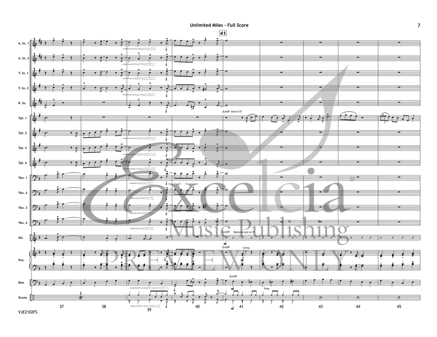 Unlimited Miles Jazz Ensemble scores gallery preview page 8
