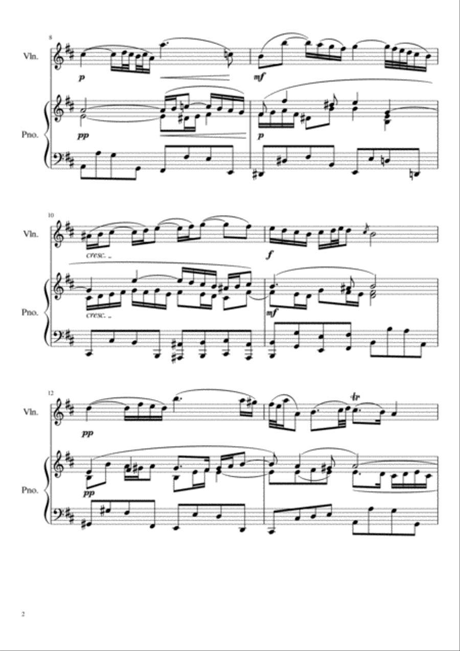 Air on G Air on G Violin Solo scores gallery preview page 2