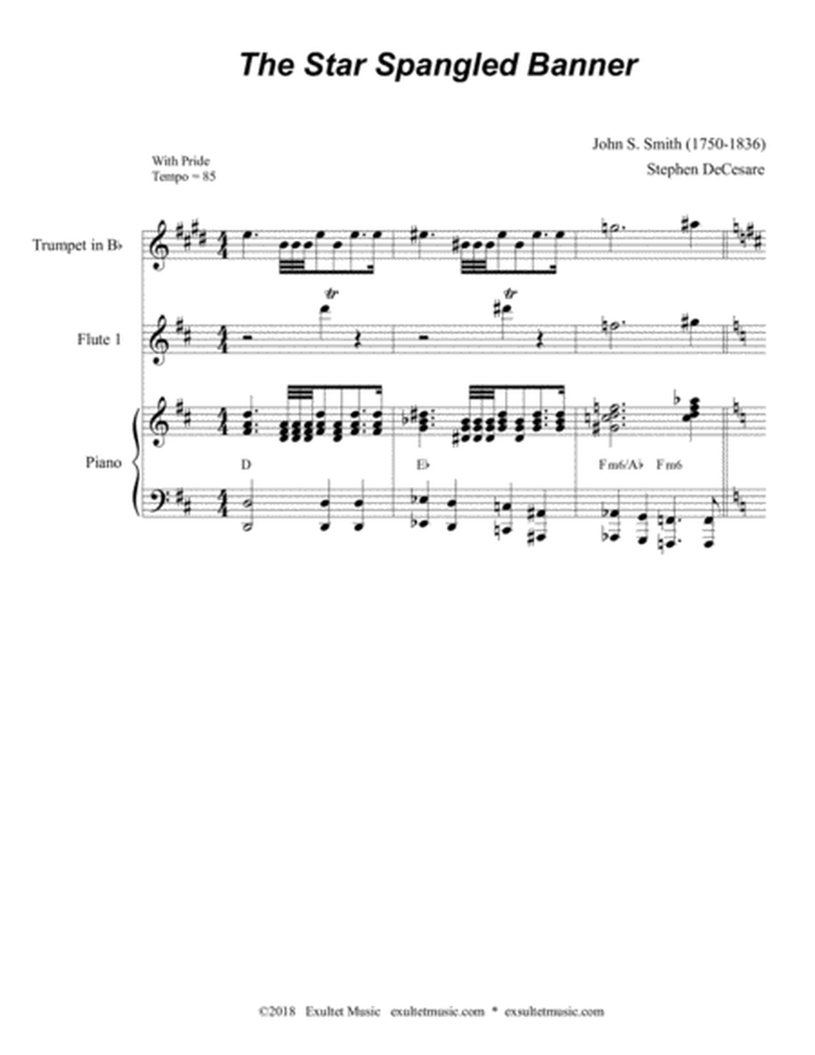 The Star Spangled Banner (for Flute Choir and Piano) image number null