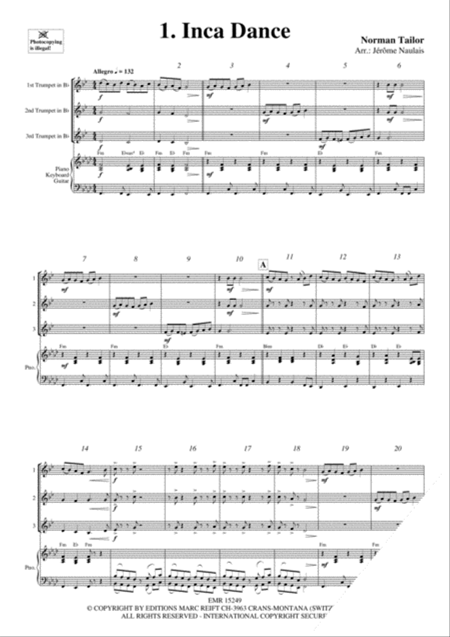 3 Trumpets & Piano Vol. 5 Trumpet Trio scores gallery preview page 3