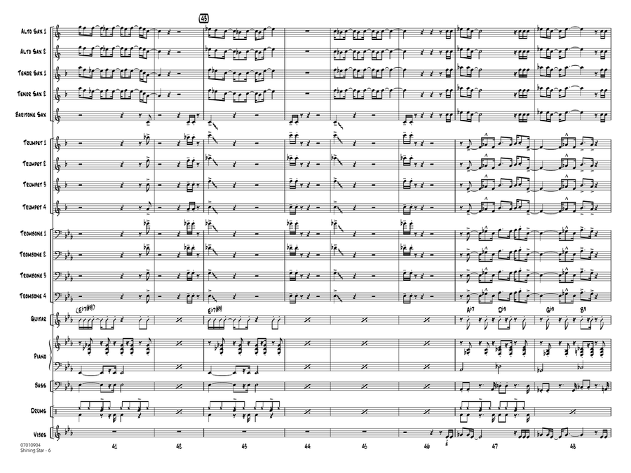 Shining Star (arr. Mark Taylor) - Conductor Score (Full Score) Jazz Ensemble scores gallery preview page 6