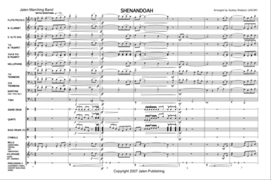 Shenandoah Marching Band scores gallery preview page 2