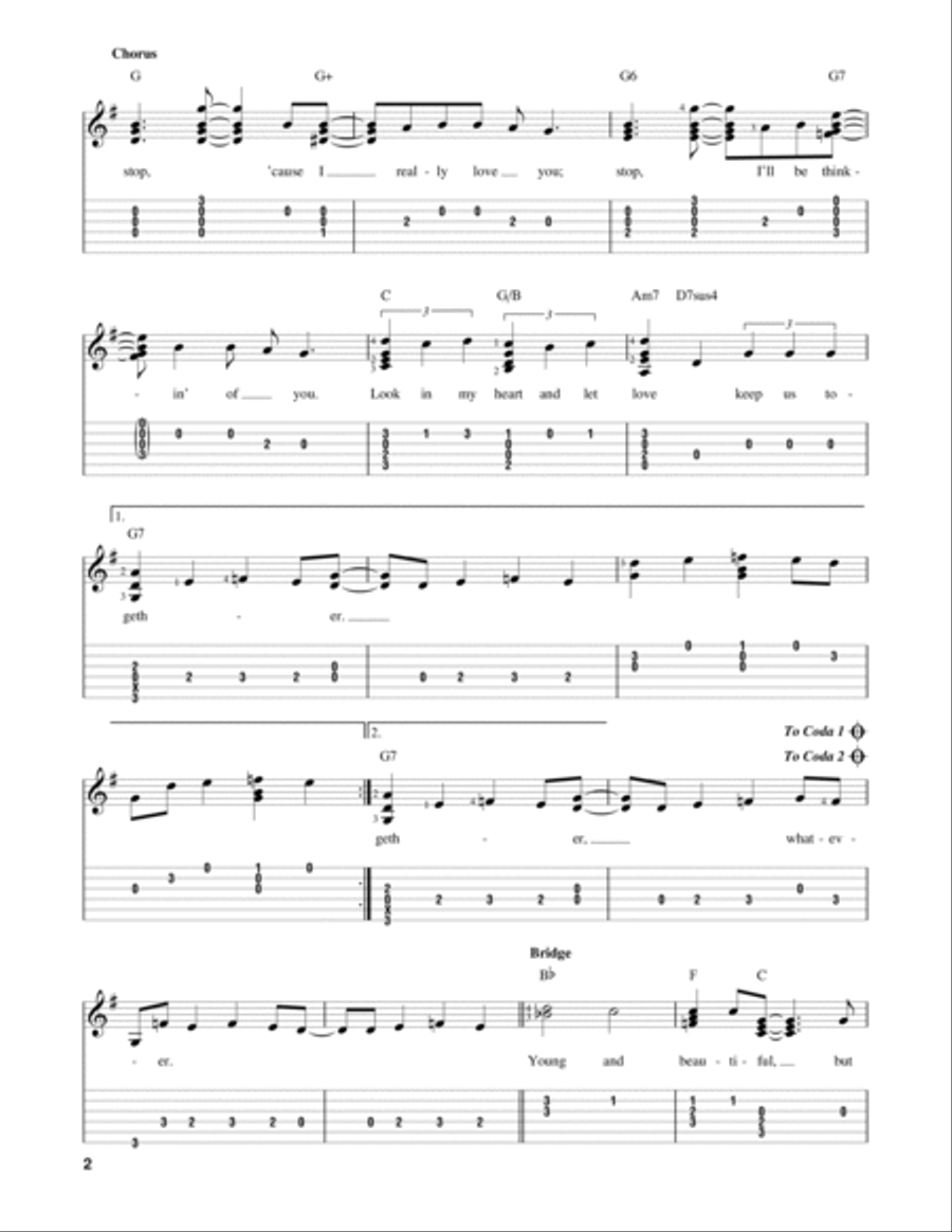 Love Will Keep Us Together Acoustic Guitar scores gallery preview page 2