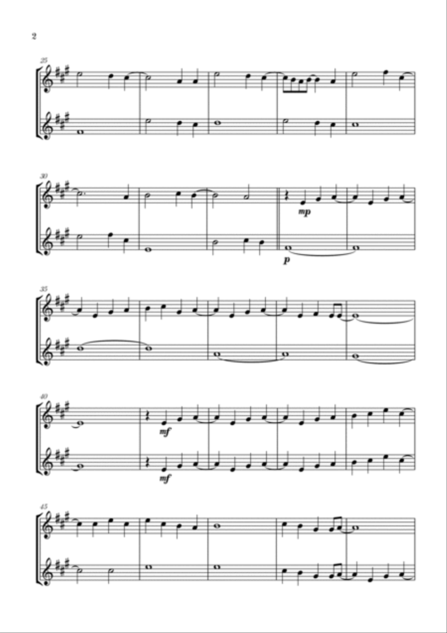 Love Is Gone Trumpet Duet scores gallery preview page 2