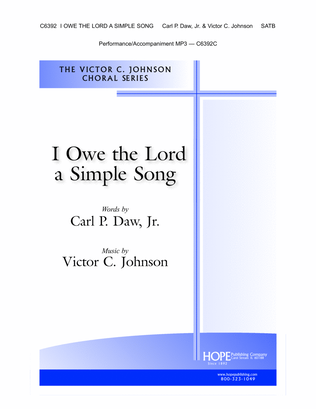 Book cover for I Owe the Lord a Simple Song