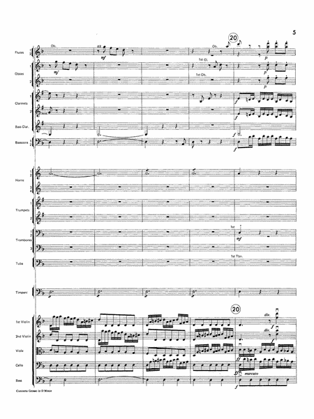 Concerto Grosso in D Minor: Score