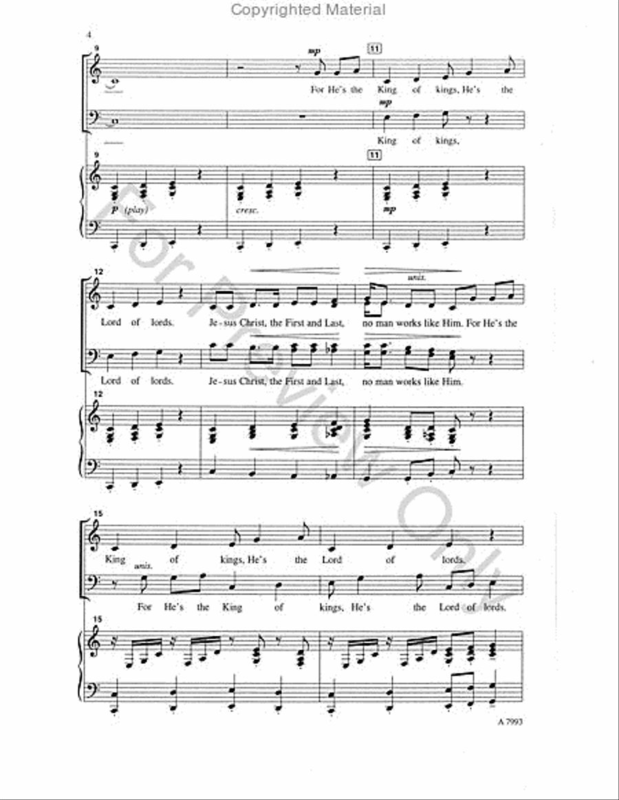 Ride On, King Jesus Ride On, King Jesus 4-Part scores gallery preview page 3
