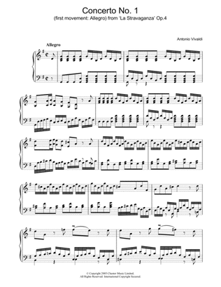 Allegro) from 'La Stravaganza' Op.4