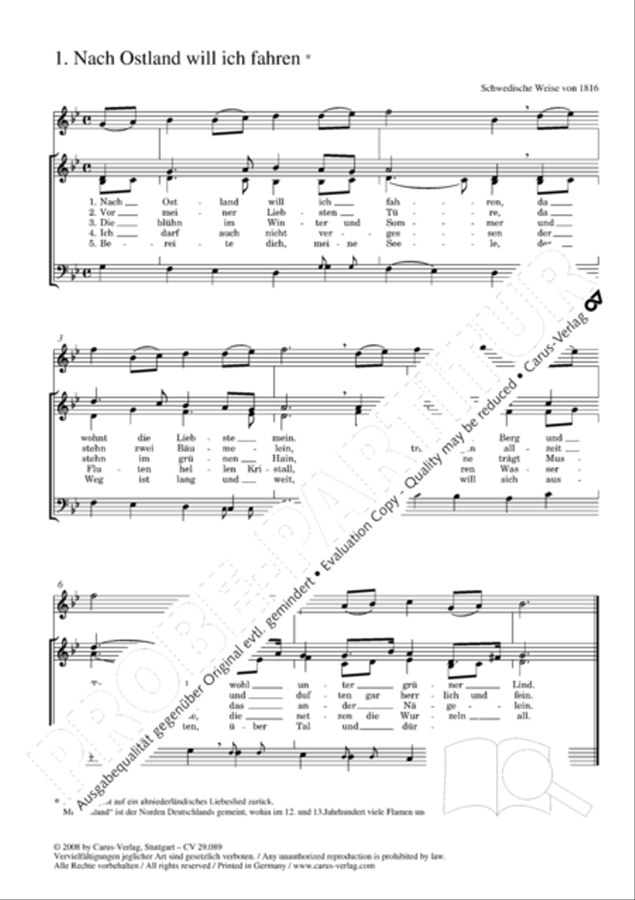 Drei schwedische Volkslieder Choir scores gallery preview page 3