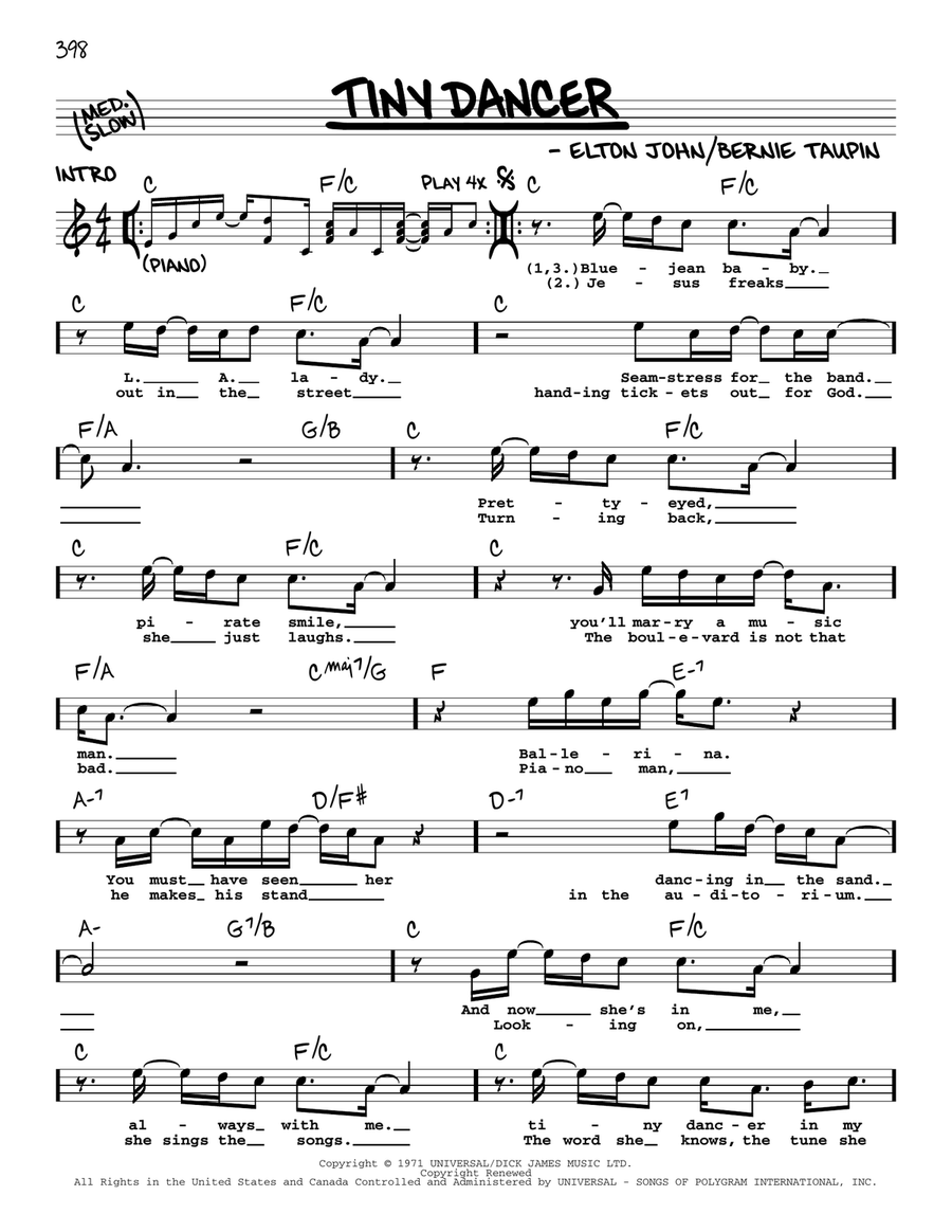 Tiny Dancer Voice scores gallery preview page 1