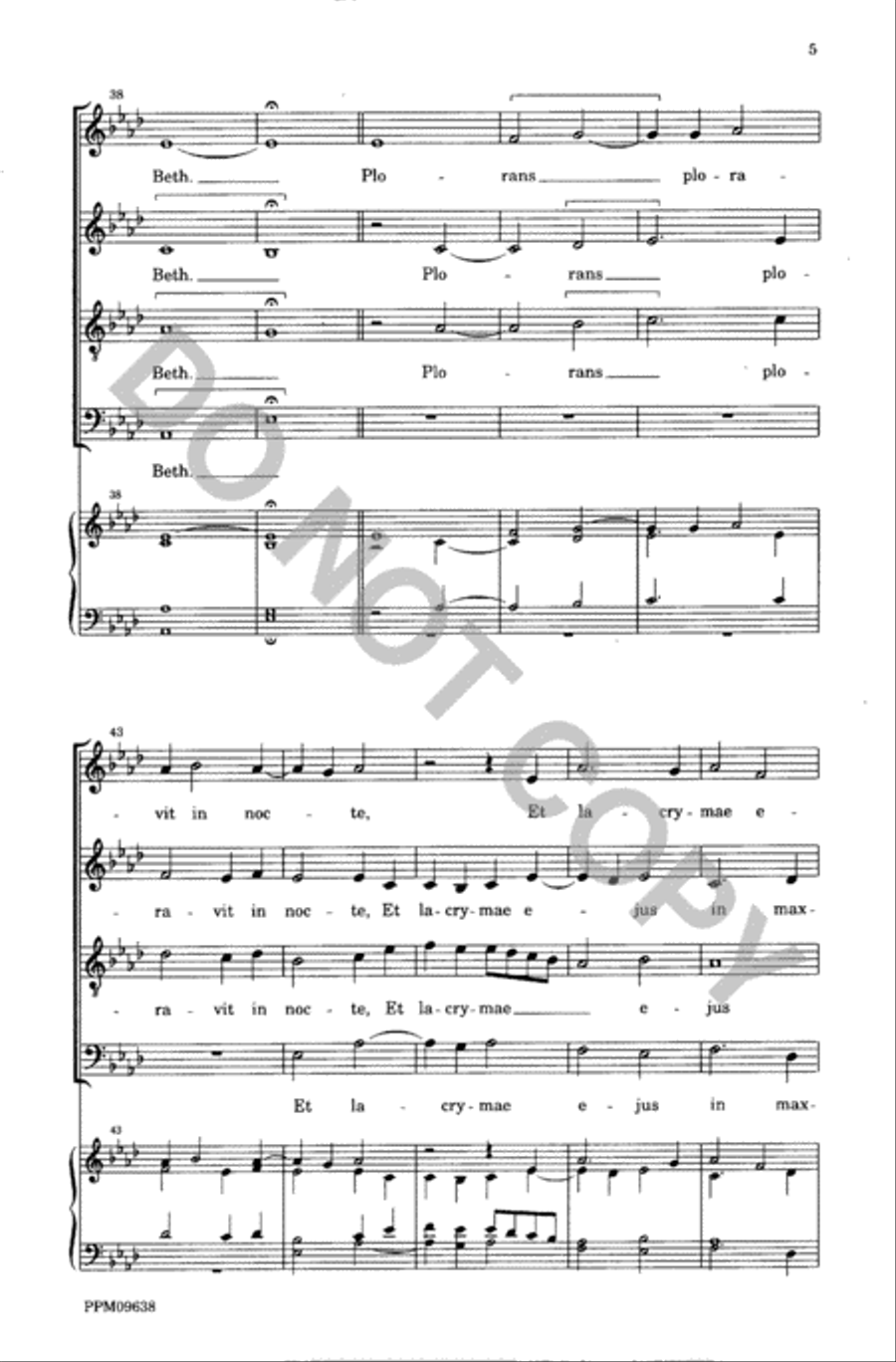 Lamentations of the Prophet Jeremiah 4-Part scores gallery preview page 6