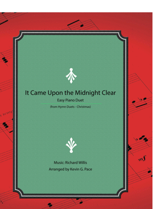 Book cover for It Came Upon the Midnight Clear - easy piano duet