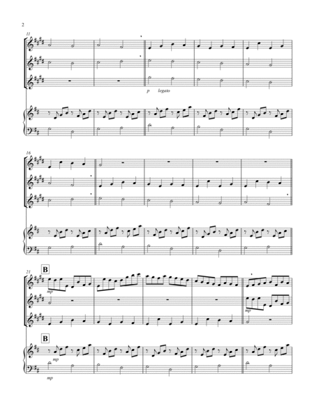 Canon in D (Pachelbel) (D) (Euphonium Trio - Treble Clef), Keyboard)