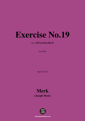 Merk-Exercise No.19,Op.11 No.19,from '20 Exercises,Op.11',for Cello