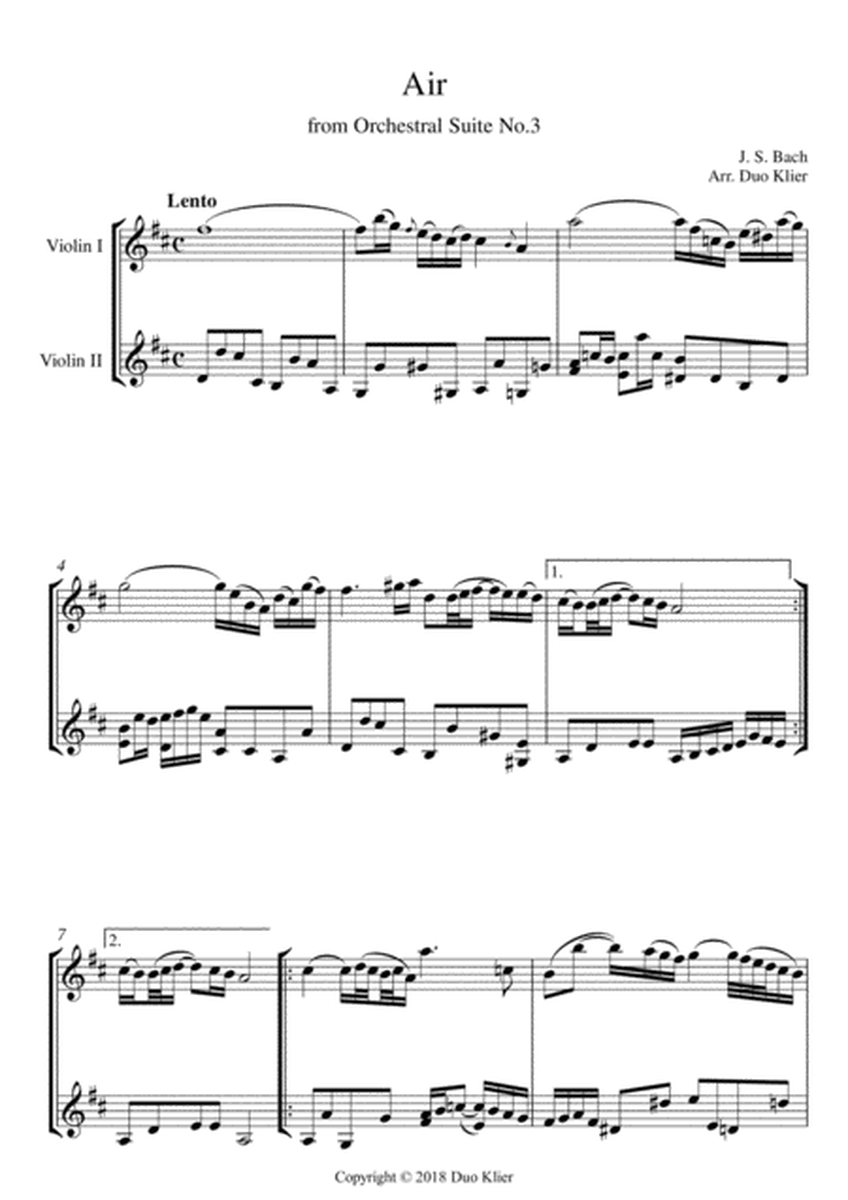 Bach - Air (Violin Duet)