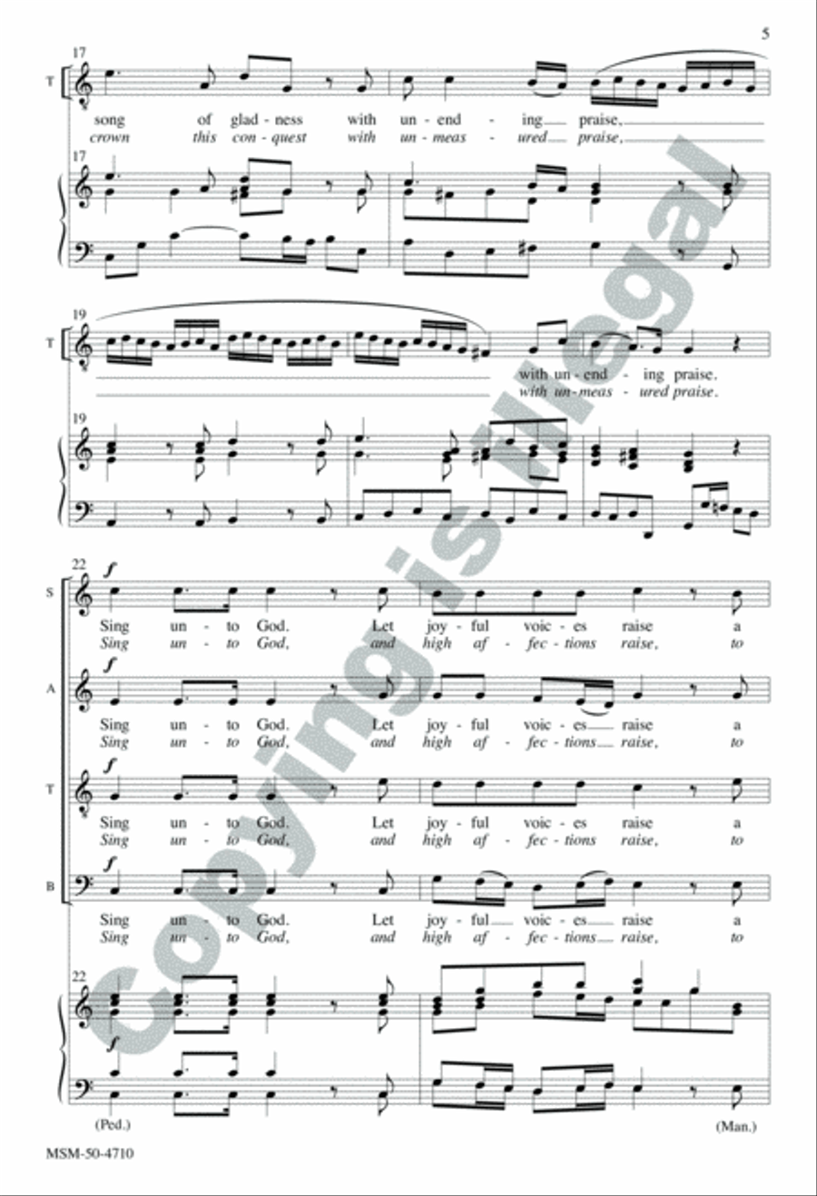 Sing unto God from Judas Maccabaeus 4-Part scores gallery preview page 5