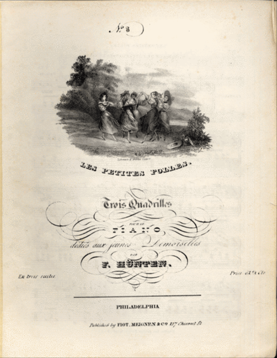 Quadrille de Contredanses et Valse Piano Solo scores gallery preview page 1