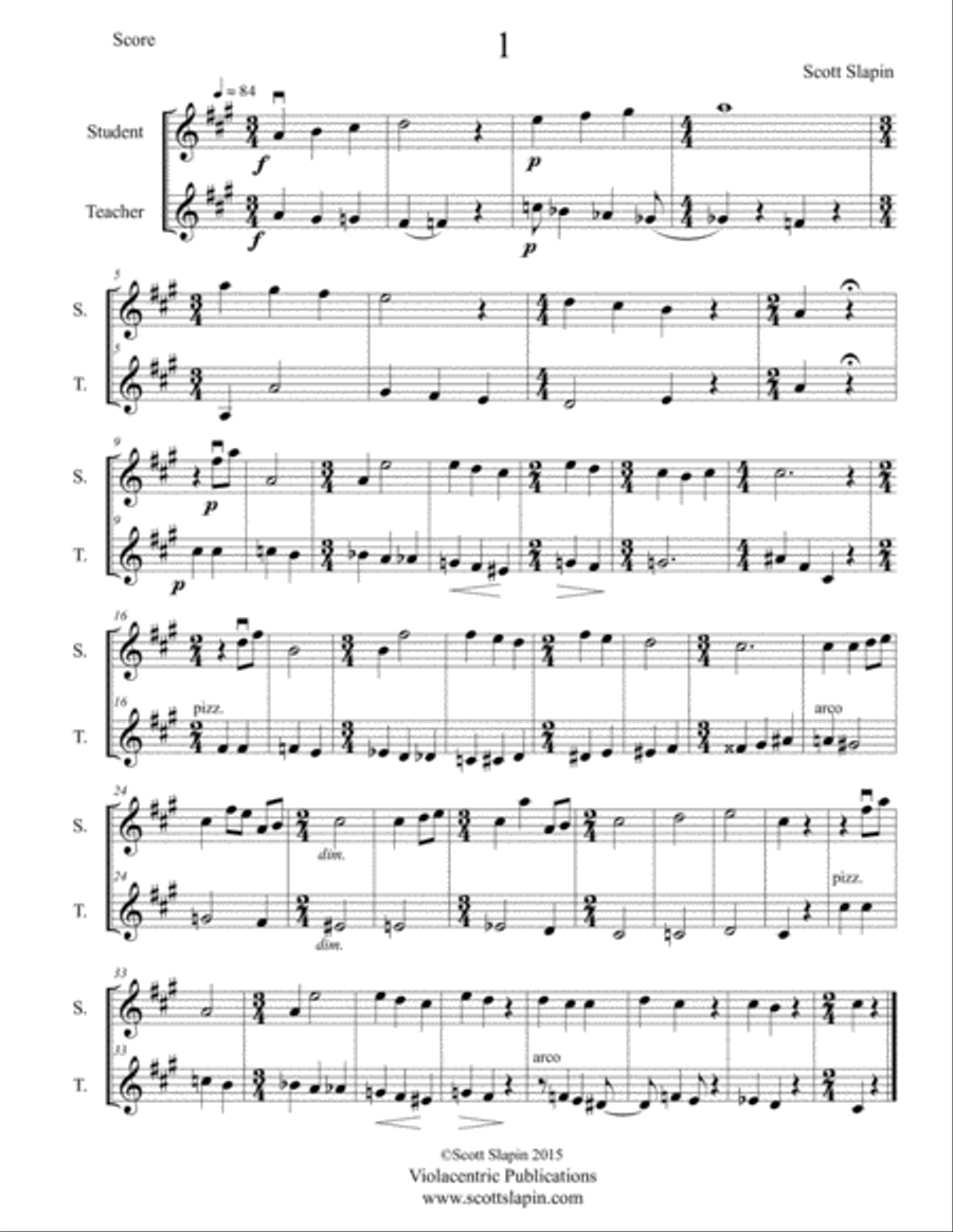 12 Divertimenti for Violin String Duet scores gallery preview page 3