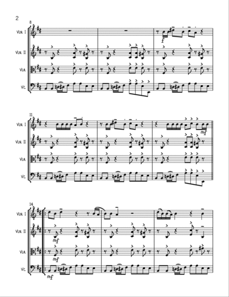 Ghostbusters String Quartet scores gallery preview page 2