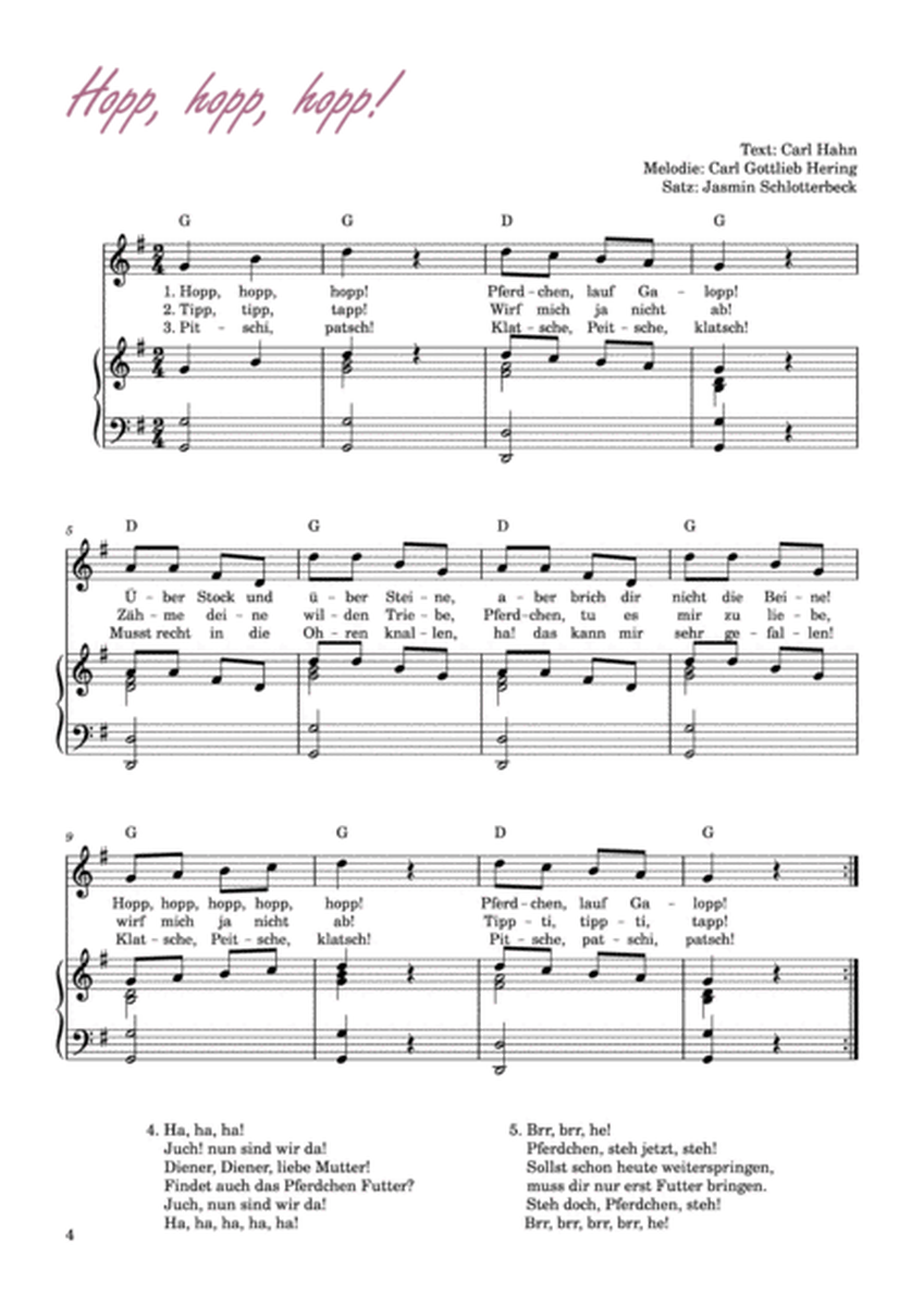 Wir singen! Ausgewählte Kinder- und Volkslieder für Singstimme, Klavier und Gitarre ad. lib. image number null
