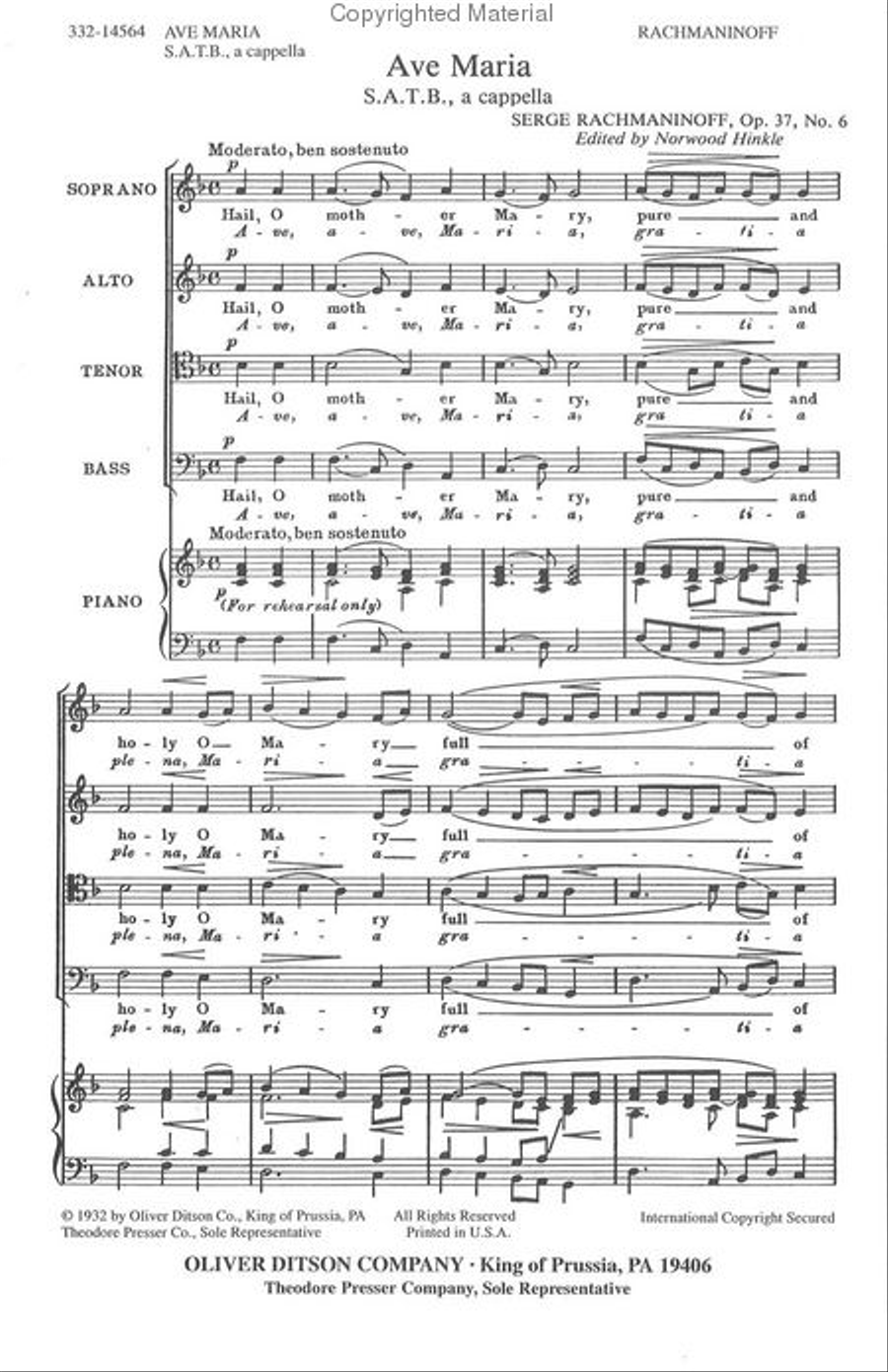 Ave Maria 4-Part scores gallery preview page 2