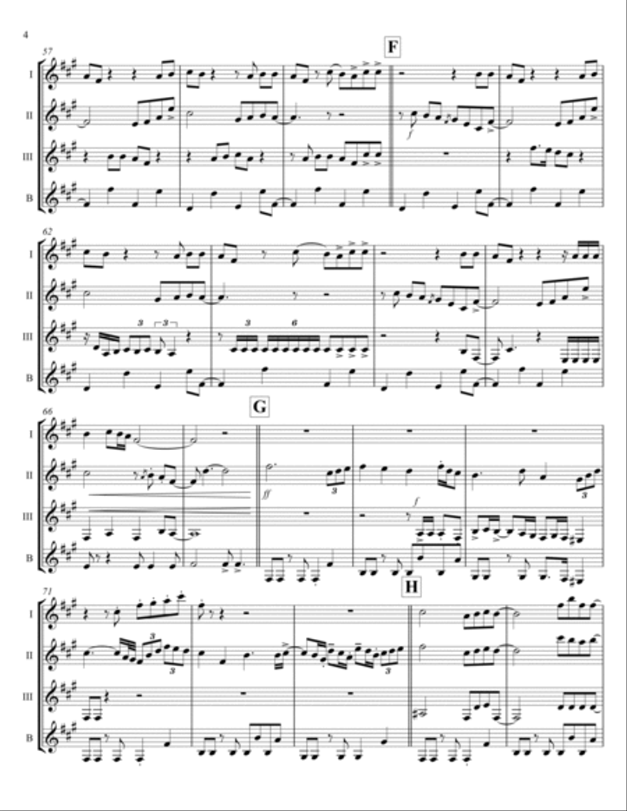 Redbone Clarinet Quartet scores gallery preview page 4