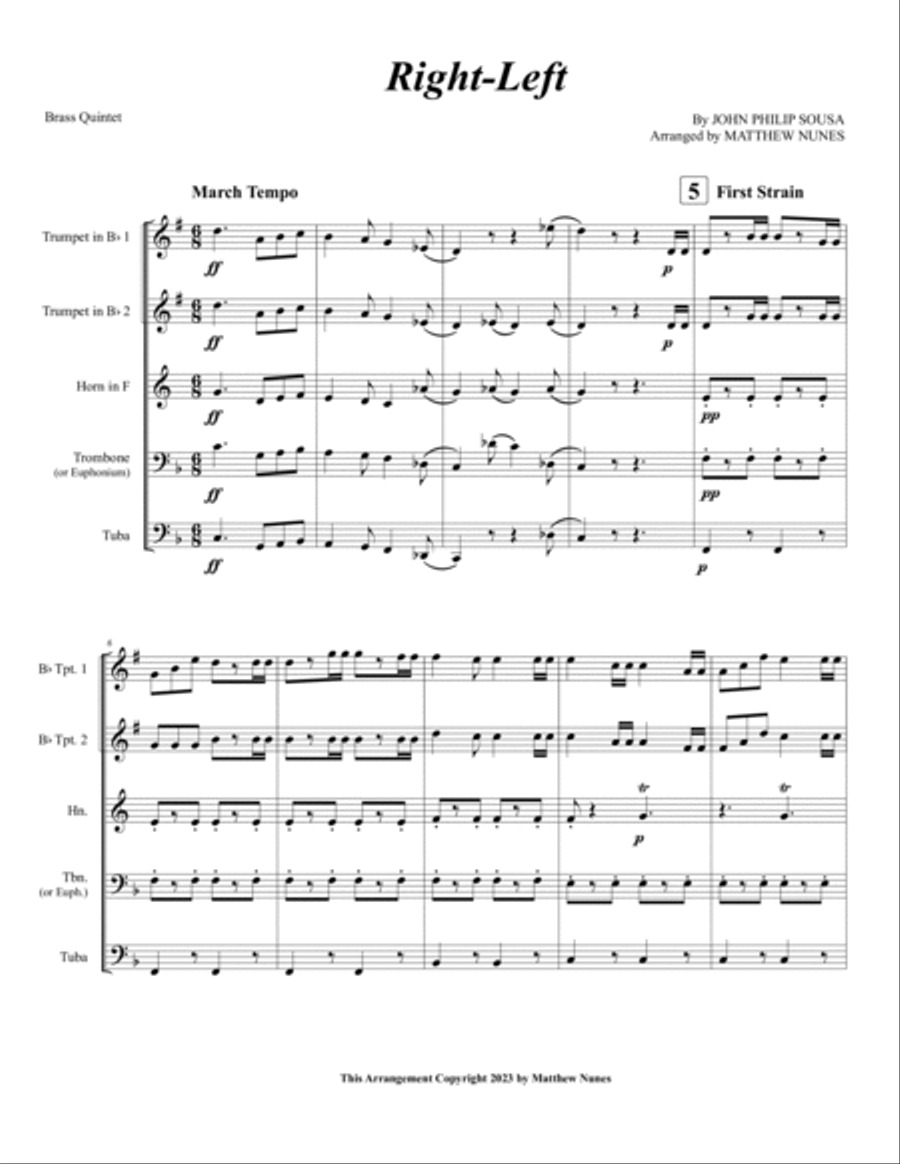 Right-Left Brass Quintet scores gallery preview page 3