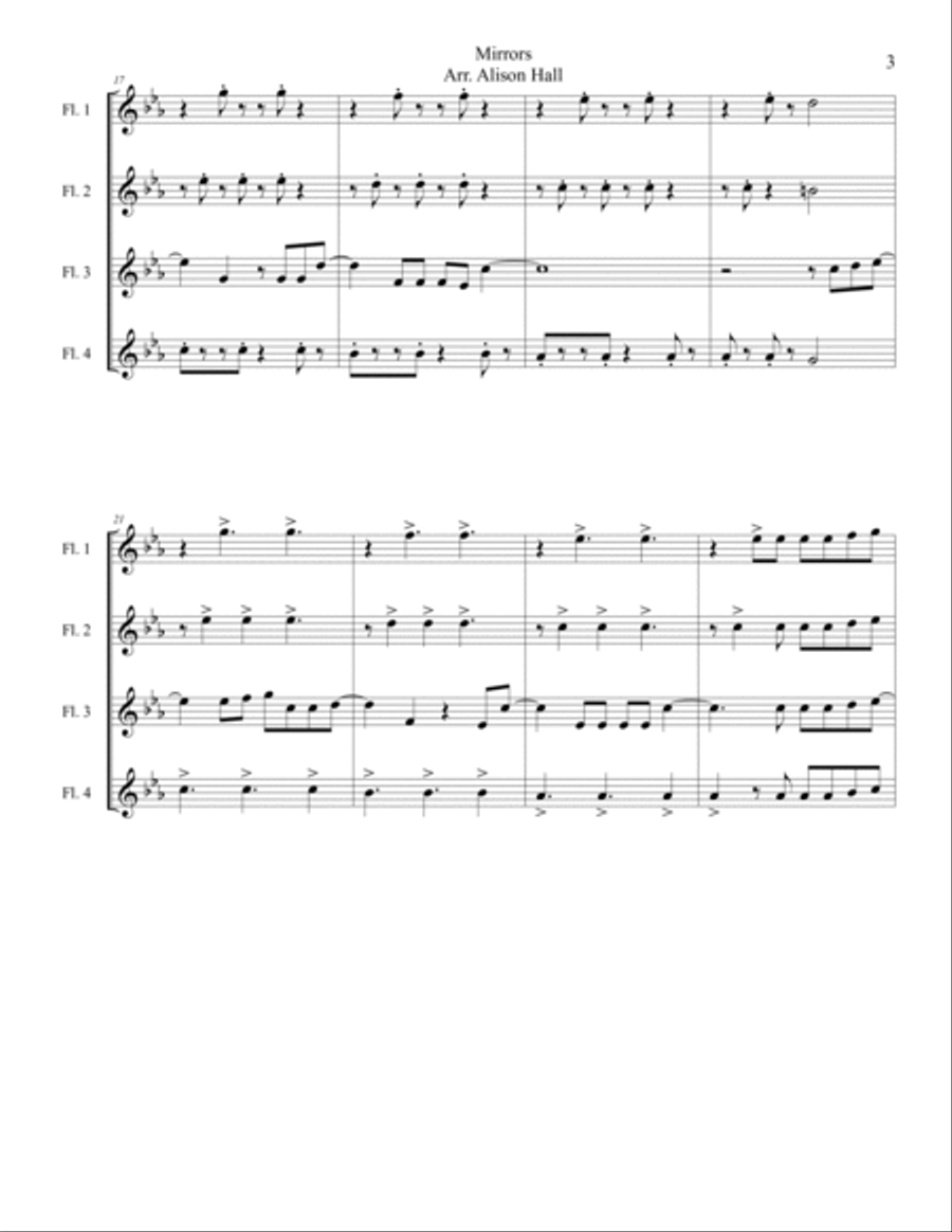 Mirrors Woodwind Quartet scores gallery preview page 3